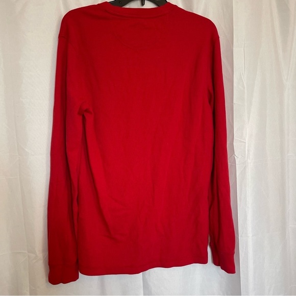 US POLO ASSN Men’s‎ Red Waffle Knit Long Sleeve  Crew Neck Size Medium - Picture 6 of 8